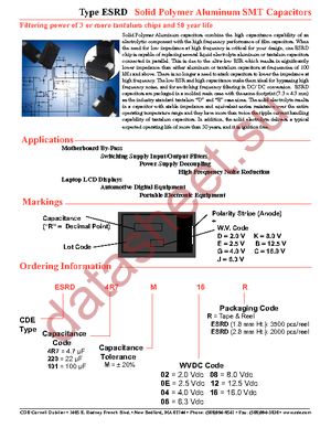 ESRD221M0EXR datasheet  